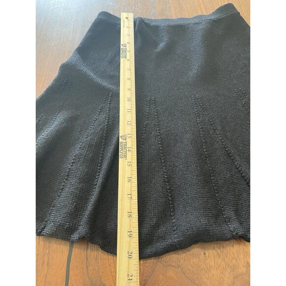 J.S.S Knitwear Skirt P Black wool blend stretch pull on - Picture 4 of 7